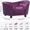 vidaXL - Hondenbank - 69x49x40 - cm - pluche - en - kunstleer - bordeauxrood