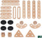 Mamamemo - Constructieset Hout 24-delig - Houten speelgoed