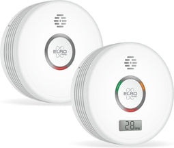 ELRO FF4910 PRO Brandpreventieset - Rookmelder & Koolmonoxidemelder met 10 jaar Batterij - Voldoet aan Europese Norm EN14604 en EN50291