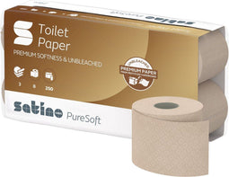 SatinobyWepa PureSoft toiletpapier - 8 rollen - 3 laags - 250 vel