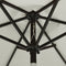 vidaXL - Parasol - met - LED-verlichting - 200x211 - cm - aluminium - azuurblauw