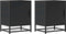 vidaXL - Nachtkastjes - 2 - st - 40x31x50 - cm - bewerkt - hout - en - metaal - zwart