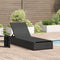 vidaXL - Ligbed - Zwart - 60x200x27 - cm - Poly - Rattan