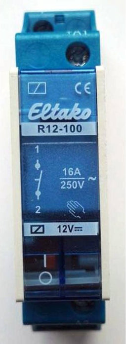 Eltako 22100054 Schakelrelais Nominale spanning: 12 V Schakelstroom (max.): 8 A 1x NO 1 stuk(s)