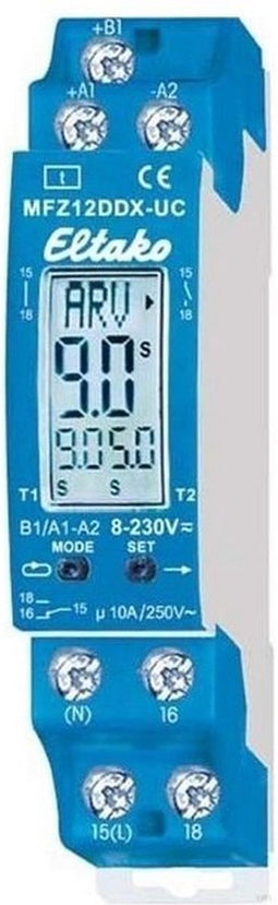Eltako 23001005 MFZ12DX-UC Tijdrelais Multifunctioneel 230 V 1 stuk(s) Tijdsduur: 0.1 s - 40 h 1x wisselcontact
