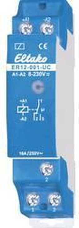 Eltako ER12-001-UC Schakelrelais Nominale spanning: 230 V Schakelstroom (max.): 16 A 1x wisselcontact 1 stuk(s)