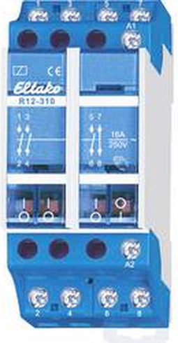 Eltako R12-310-230V Schakelrelais Nominale spanning: 230 V Schakelstroom (max.): 16 A 1x NC, 3x NO 1 stuk(s)