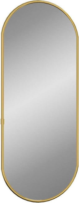 vidaXL - Wandspiegel - 60x25 - cm - ovaal - goudkleurig