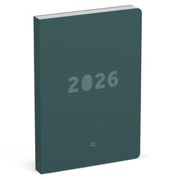 Lannoo QC Colour Diary A5 - Bureau agenda - 1 pagina per dag - Deep Green (2026)