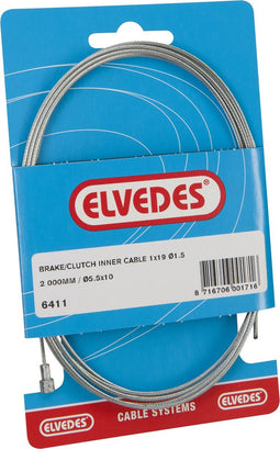 Elvedes Binnenkabel Achterrem 2 Meter Met Peernippel 6411
