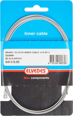 Elvedes Binnenkabel Rem Achter 6411 Verzinkt 3500 Mm Zilver