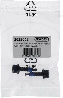 Elvedes Flatmount bouten m5x23mm voor shimano per 2 stuks