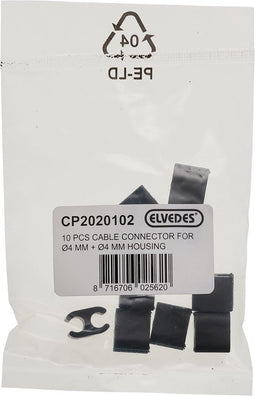 Elvedes kabelclips duo zwart 4,1+5mm zwart (p/10) CP2020102