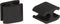 Elvedes kabelclips duo zwart 5+5mm plastic (p/10) CP2020104