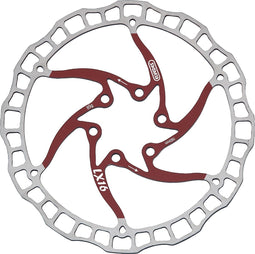 Elvedes one piece rotor 160mm 85g 6 gaats+bout rood 2015196