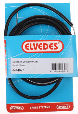 Elvedes Remkabelset Achter 6444rvs 1700/2000 Mm Zwart