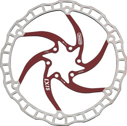 Elvedes Remschijf 180 Mm 6 Gaats Rood/zilver Staal