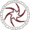 Elvedes Remschijf 180 Mm 6 Gaats Rood/zilver Staal