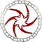 Elvedes Remschijf 180 Mm 6 Gaats Rood/zilver Staal
