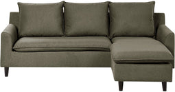 ELVENES - Hoekbank - Donkergroen - Linkszijdig - Polyester