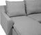 ELVENES - Hoekbank - Lichtgrijs - Rechtszijdig - Polyester