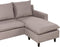 ELVENES - Hoekbank - Taupe - Linkszijdig - Polyester