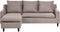 ELVENES - Hoekbank - Taupe - Rechtszijdig - Polyester