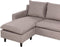 ELVENES - Hoekbank - Taupe - Rechtszijdig - Polyester