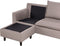 ELVENES - Hoekbank - Taupe - Rechtszijdig - Polyester