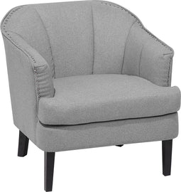 ELVERUM - Fauteuil - Grijs - Polyester