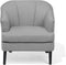 ELVERUM - Fauteuil - Grijs - Polyester