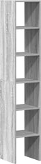 vidaXL - Boekenkasten - 2 - st - 30x30x80 - cm - bewerkt - hout - grijs - sonoma - eiken