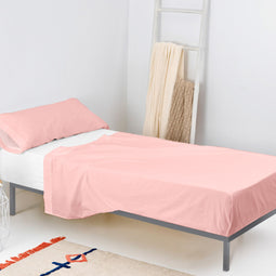Happy Friday Sheet set 2 pieces Basic 180x270 cm (Single) Pale rose