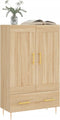 vidaXL - Hoge - kast - 69,5x31x115 - cm - bewerkt - hout - sonoma - eikenkleurig