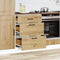 vidaXL - Keuken - onderkast - Kalmar - bewerkt - hout - artisanaal - eikenkleur