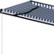 vidaXL - Luifel - handmatig - uittrekbaar - 500x350 - cm - blauw - en - wit