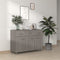 vidaXL - Dressoir - HAMAR - 113x40x80 - cm - massief - grenenhout - lichtgrijs