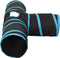 vidaXL Kattentunnel 3-voudig 90 cm polyester zwart en blauw