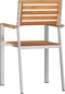 vidaXL - Stapelbare - Tuinstoelen - 2 - stuks - Massief - Teak - & - RVS