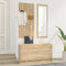 vidaXL - Schoenenkastset - 3-in-1 - bewerkt - hout - sonoma - eikenkleurig