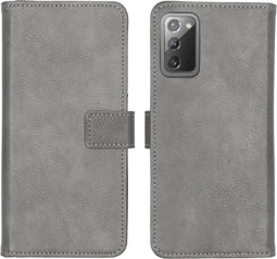 iMoshion Hoesje Geschikt voor Samsung Galaxy Note 20 Hoesje Met Pasjeshouder - iMoshion Luxe Bookcase - Grijs