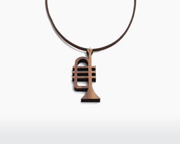 Houten Ketting – Trompet – Walnoot