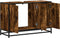 vidaXL - Wastafelkast - 90x33x60 - cm - bewerkt - hout - gerookt - eikenkleurig