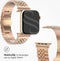 Selencia Jubilee stalen bandje - Geschikt voor Apple Watch 1, 2, 3, 4, 5, 6, 7, 8, 9, 10 (42 mm), SE - 38/40/41 mm - Rosé goud - One Size