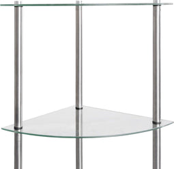 vidaXL - Kastje - 6-laags - 30x30x160 - cm - gehard - glas - transparant