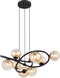 Globo Tuberius - Hanglamp - G9 - Ø 65cm - Messing zwart - 56141-8H