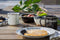 Emaille borden set - wit