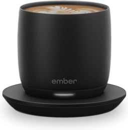 Ember Cup Coffee Cup - Smart Mug met Mobiele App - Cup Warmer - Espresso Koffiekop met Instelbare Temperatuur - Krasbestendige Theemok & Koffiemok - Cadeau voor Koffieliefhebbers - 178 ML - Zwart - Sinterklaas