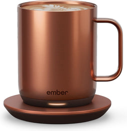Ember Mug² Coffee Mug - Smart Mug met Mobiele App - Cup Warmer - Thermo Mok met Instelbare Temperatuur - Krasbestendige Theemok & Koffiemok - Cadeau voor Koffieliefhebbers - 295 ML - Koper - Sinterklaas