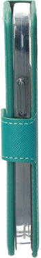 Mobiparts iPhone 13 Mini - Wallet Case - Saffiano motief - Turquoise